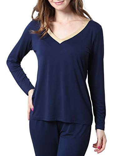Image of GYS Women's Bamboo Viscose Long Sleeve Pajamas Set