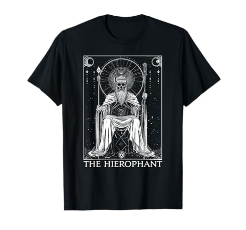 Tarot Card Goth Emo Occult Astrological 5 The Hierophant Camiseta