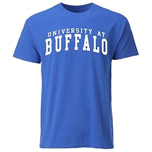 Barnesmith University of Buffalo BUF Bulls Short Sleeve Adult Unisex T-Shirt, Classic, Royal Blue, Large