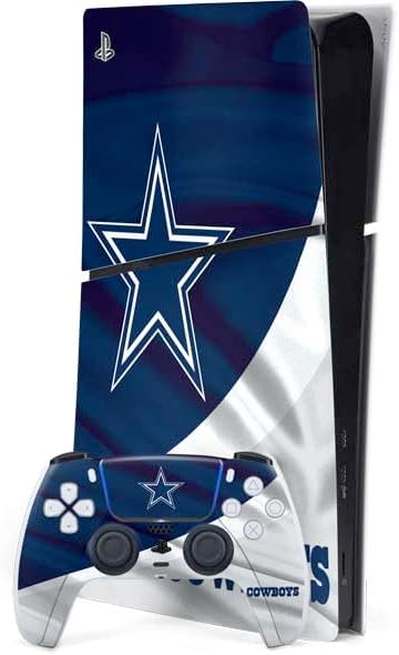 Skinit Decal Gaming Skin Compatible with PS5 Slim Digital Edition Bundle - Officially Licensed NFL Dallas Cowboys Design