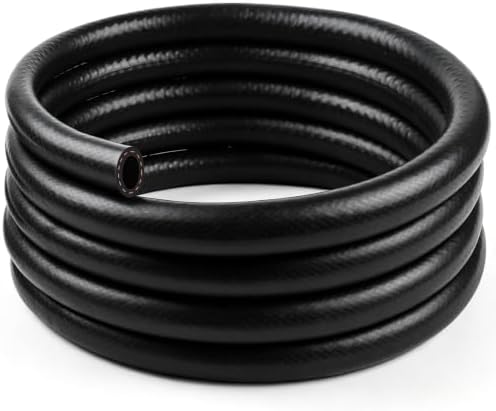 Moosswee Benzinschlauch 8mm, 3 Meter Kraftstoffschlauch für Auto, Motorrad | NBR-Werkstoff, Schwarzer Verstärkter, Leckagefrei, Öl- & Hitzebeständig, für Treibstoff, Luft und Wasse