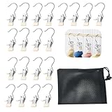 YSDINK 20 Perchas Acero Inoxidable con Pinzas, Gancho Giratorio 360°...