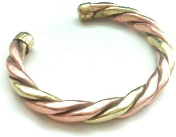 DevDeep Punjabi Sikh Copper Brass Patti Kada/Bracelet for Men/Women with Adjustable Dia. to Any Wrist