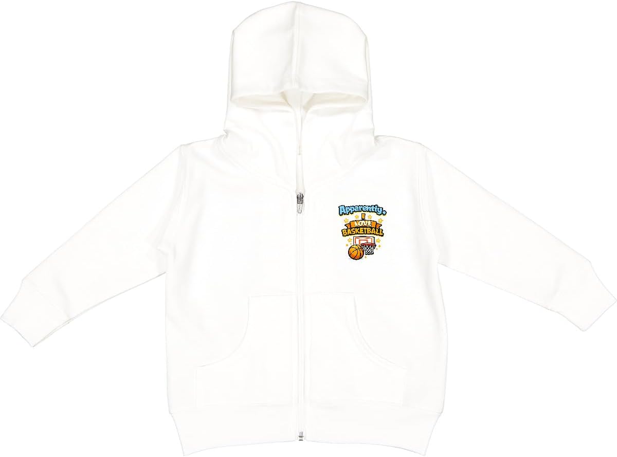 inktastic Apparently I Love Basketball Funny Toddler Hooded Jacket