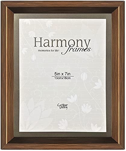 Harmony Frames 5X7 Deep Wood Picture Frame Gallery Display, Copper #TOP1