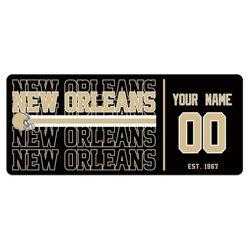 Image of ANTKING New Orleans Mouse Pad Custom Name and Number Desk Pad for Men Women Youth Gifts