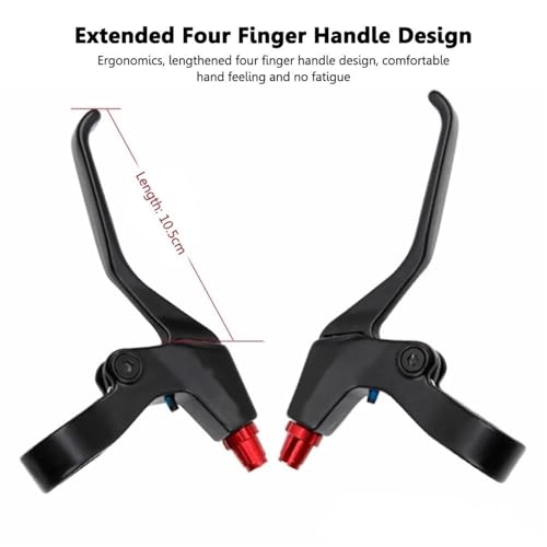 Palanca de freno de motocicleta para solucionar holguras con mango de aluminio rojo 3