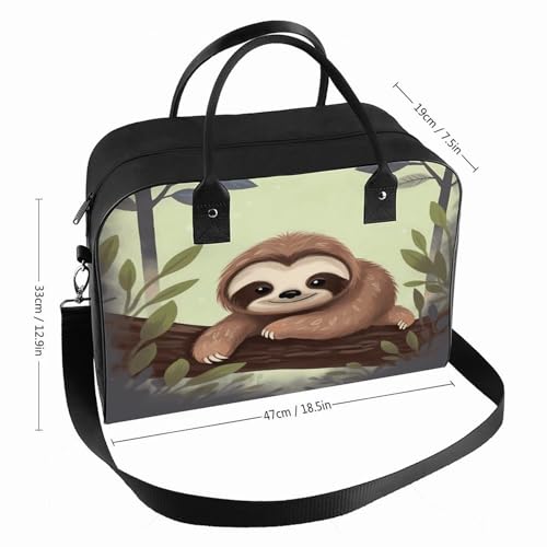 Bolsa Tote Cute Sloth1 con Correa Ajustable y Zipper miniatura 2