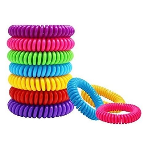 ALCIONO 100% Natural and Waterproof Wrist Bands for Children and Adults (5-Pack) Individually Wrapped Reusable Travel Protection Outdoor/Indoor - (5.5 cm) Cover