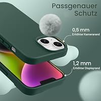 JETech Silikon Hülle für iPhone 14, Nachtgrün – Ansicht 5