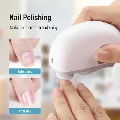Image of Electric Nail Clipper Automatic Nail Trimmer with LED Light, 2 Speed Rechargeable Nail File, 2-in-1 Safe Nail Cutter for Kids, Elderly, Adults & Caregivers Portable Manicure Tool