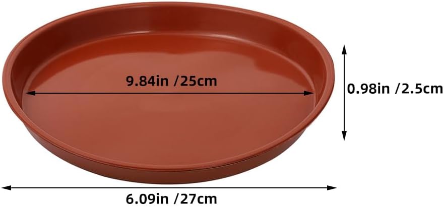YARNOW 25pcs Large Planter Drainage Trays Round Plastic Flower Pot Saucers Bonsai Water Catcher Plates for Home Office and Garden