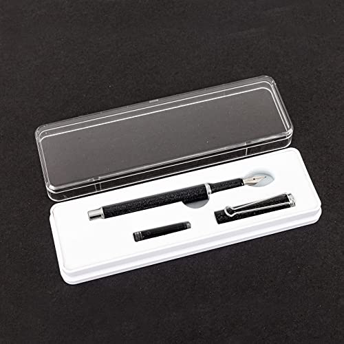 Aihao Refillable Fountain Pen, Fine Point, Metal Fountain Pen With Gift Box, Black Ink, 2 Ink Cartridges In One Set, Pearl Black Metal Pen.fountain Pens For Writing #TOP1