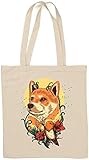Photo Gallery iprints doge and flowers colorful shiba inu art borsa di cotone naturale Photo Gallery iprints doge and flowers colorful shiba inu art borsa di cotone naturale