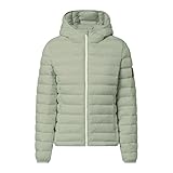ECOALF Atlantic Jacket Woman Sage, Chaqueta Acolchada Verde Salvia, Poliéster Reciclado, Repelente al Agua con Capucha (FR/ES, Letras, M, Regular, Regular)