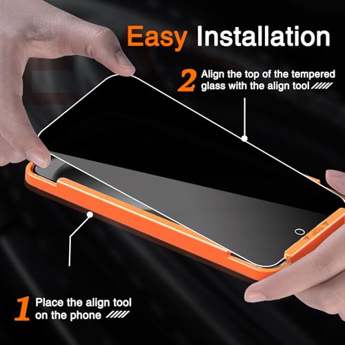 Image of Milomdoi 3 Pack Privacy Screen Protector for Google Pixel 10 Pro XL Tempered Glass with 3 Pack Camera Lens Protector, Ultra 9H Accessories [Support Fingerprint Unlock] Case Friendly, Black