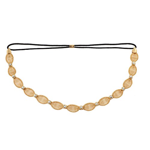 LUX accesorios cristal disco de malla con textura Elástico Diadema