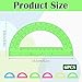 6 Pcs Protractor 6'' Translucent Geometry Protractors Plastic Protractor 180 Degrees Math Protractors for Office Home School Angle Measurement