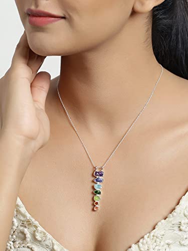 Yotreasure Chakra Healing Gemstone Solid 925 Sterling Silver Chain Pendant Jewelry #TOP1