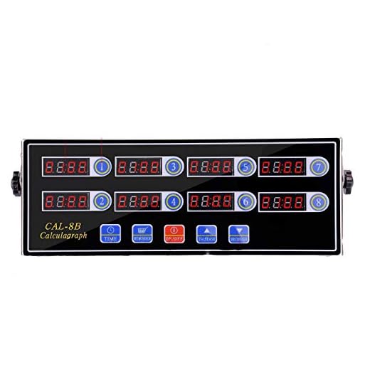 ZzPro 8 Channel for Multiple Events Digital Kitchen Timer Clock Reminder Cooking Commercial Loud Ring Alarm Adjustable Stainless Steel Timers Calculagraph