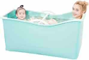 Vasca Da Bagno Pieghevole Per Adulti - 120x55x50 Cm, PVC Rinforzato, Senza Gonfiaggio