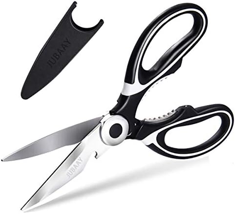 JUBAAY Kitchen scissors Upgraded version with blade cover, used to cut chicken, poultry, fish, Quality stainless steel Can cut bones easily Make your meal preparation easier…