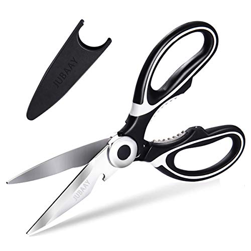 Jubaay Kitchen Scissors Upgraded Version With Blade Cover, Used To Cut Chicken, Poultry, Fish, Quality Stainless Steel Can Cut Bones Easily Make Your Meal Preparation Easier… #TOP1