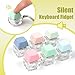 Keyboard Fidget Toy - 18PCS Fidget Keyboard Keychain Keyboard Clicker Fidget Toy Stress Relief Keyboard Fidget Clicker