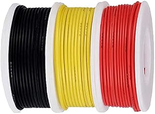 Xiatiaosann 20 Gauge Silicone Wire 20AWG Hook up Wire Kit 300V Tinned Copper Stranded Electrical Wire 3 Color 7M/23ft Each Wire Assortment Kit for DIY