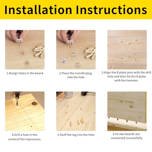 28 Pcs Dowel Pin Center Woodworking Alignment Tool, Wood Dowel Tenon Centers Points Pins Marker Drill Tool for Accurate Drilling - 6/8/10/12mm 4 28 Pcs Dowel Pin Center Woodworking Alignment Tool, Wood Dowel Tenon Centers Points Pins Marker Drill Tool for Accurate Drilling - 6/8/10/12mm - Image 4