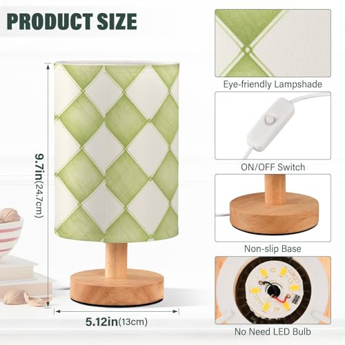 Lámpara de Mesa Noche LED FRODOTGV Verde Claro 9.7 in miniatura 3
