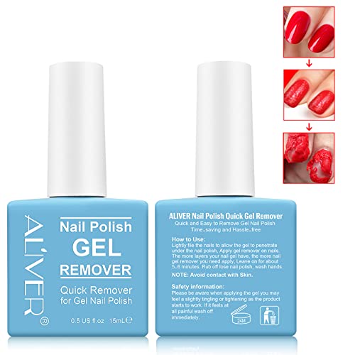 Gel Polish Nail Remover, Magic Quick and Efficient Removal Without Hurting the Nail, Better Than Soaking Manicure Remove Gel Polish Gifts for Girls Women 2 Pack