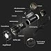 KEPEAK 5000 Lumen Led Taschenlampe Koffer-Set Ideal für Outdoor Camping, Extrem Hell Taschenlampe Led Aufladbar mit 3200mAh Batteriebetrieben + Klein Schlüsselbund Licht + Holster + 3* AAA Einmal Akku