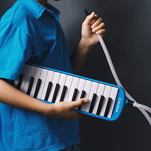 CAHAYA 32 Tasten Melodica für Kinder Melodica Instrument mit Tragetasche geeignet für Anfänger Studenten, musikalisches Geschenk für Jungen und Mädchen, Blau CY0050-2