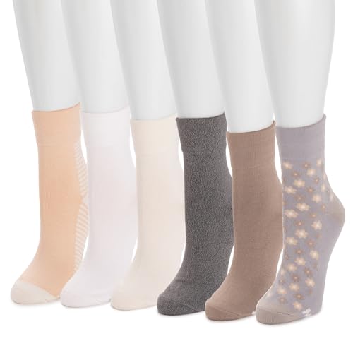 Image of MUK LUKS Women's 6 Pack Whisper Soft Crew Socks
