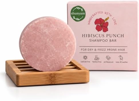 Shunyam Hibiscus Punch Shampoo Bar for Dry and Frizzy Hair | 70g