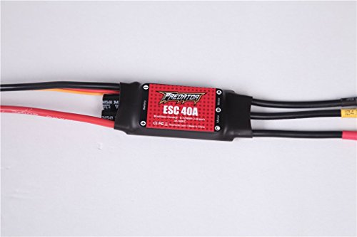 Predator Esc 40A With 3A Sebc Brushless Speed Controller For Rc Airplane (Xt60 Plug, 230Mm Cacble, Support 4S Battery) #TOP2