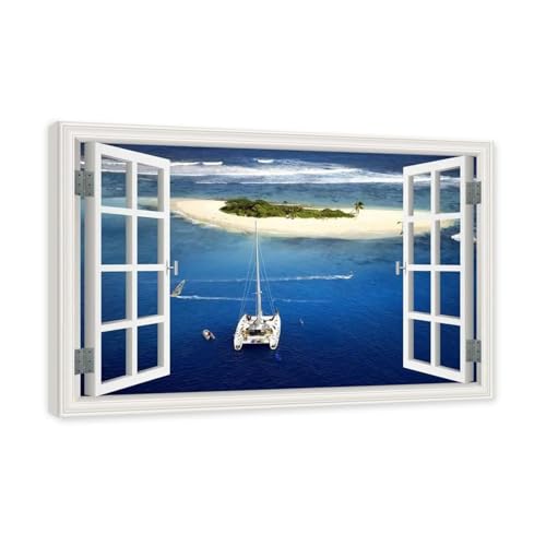 Peinture affiche paysage marin JZSDGB grand format pour mur de salon