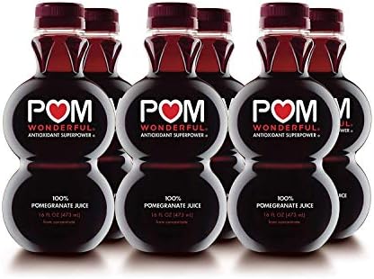 POM Wonderful 100% Pomegranate Juice, 16 Fl Oz, 6 Count - PACK OF 4