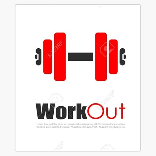 Fitness.work out.runing.gym.sport.healthy Sticker Decal Waterproof 5 Inches