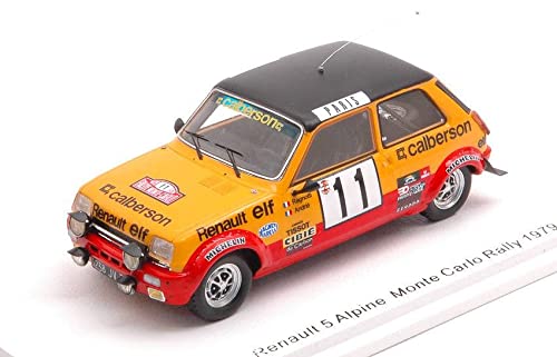 Peso/Weight: 0.3 MODELLINO IN SCALA COMPATIBILE CON RENAULT 5 ALPINE N.11 MONTE CARLO 1979 JEAN RAGNOTTI-J.MARC ANDRIE 1:43 SPARK MODEL S6038