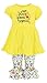 Unique Baby Girls Ruffle Capri Eat Sleep School Repeat Back to School 2pc (5) Yellow