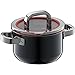 Produktbild WMF Fusiontec Functional Kochtopf klein 16 cm, Glasdeckel, Bratentopf Induktion 1,3l High-Tech Keramik, 4 Abgießfunktionen, backofenfest, kratzfest, Made in Germany, schwarz