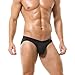 TADUANO Men's Underwear Bikini Briefs Low Rise Sexy Fashion with Pouch Solid Color Comfortable (2XL,Black)