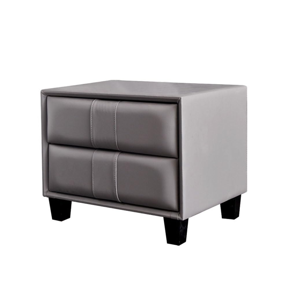 Table de nuit de chambre en cuir minimaliste TUSUOD meuble de rangement chic