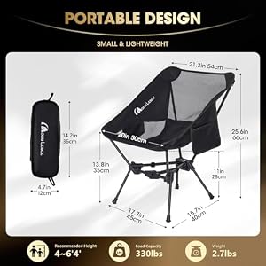 MOON LENCE Camping Chair Portable Backpacking Chair - The 4th Generation Ultralight Folding Chair - Compact, Lightweight Foldable Chairs for Hiking Mountaineering Beach (Green) — photo 3 of 6