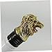 ABOOFAN 2pcs Lion Head Wine Bottle Stopper Chirpy Top Wine Pourer Unique Design for Alcohol Decanters