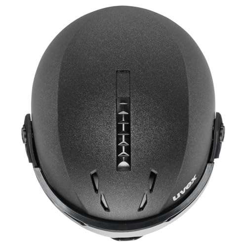uvex Instinct Visor - robuster Skihelm für Damen und Herren - mit Visier - optimierte Belüftung - Black matt - 59-61 cm