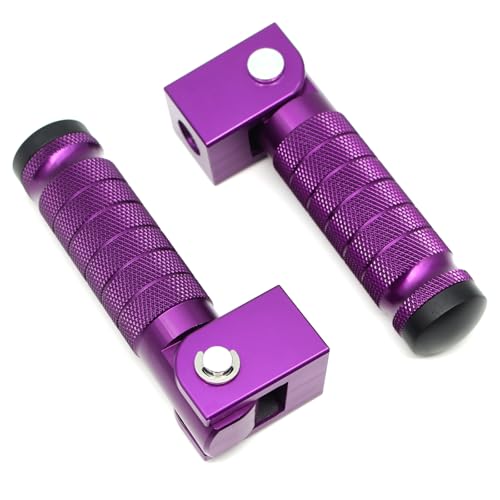 Image of Purple Motorcycle Bicycle Folding Foot Pegs 90 Degree Foldable Electric Motorbike Ebike For Super73 S2 /ZX /RX /R /S Passenger Footrests Rearsets Rear Set Footpegs foot Rest Pedals M8 Install Bolts