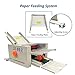 INTSUPERMAI 110V Automatic Paper Folding Machine, 2 Folding Plates, Multiple Forms, Max Speed 262ft/min, Z Fold Desktop Paper Folder for Manuals Document Business Letters